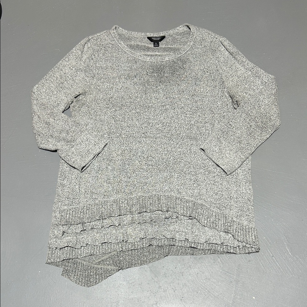 Simply Vera Vera Wang Thick Gray Long Sleeve Shirt (Women’s XL)